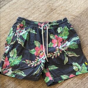 Ralph Lauren Blue Floral Print Men's Swim Shorts